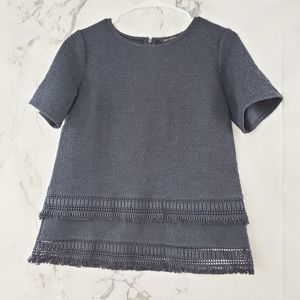 Banana Republic Tweed Crew Neck Blouse